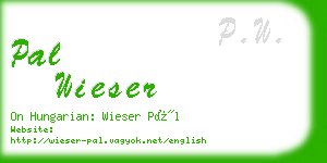 pal wieser business card